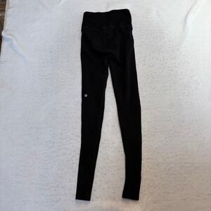 Lululemon Keep the Heat Thermal Tights Womens Size 6 Black Ribbed Wool Blend